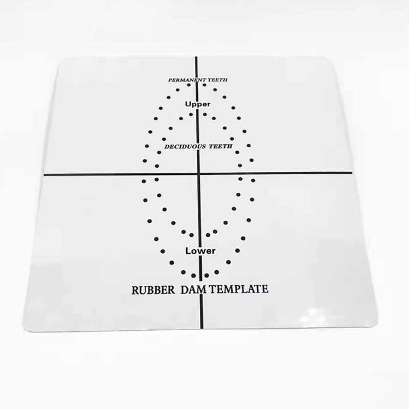 

1 шт. шаблон для резинового дампа, пластиковая пластина для перфорации, позиционирующий шаблон с разметкой для стоматологических клиник, 15 см*15 см