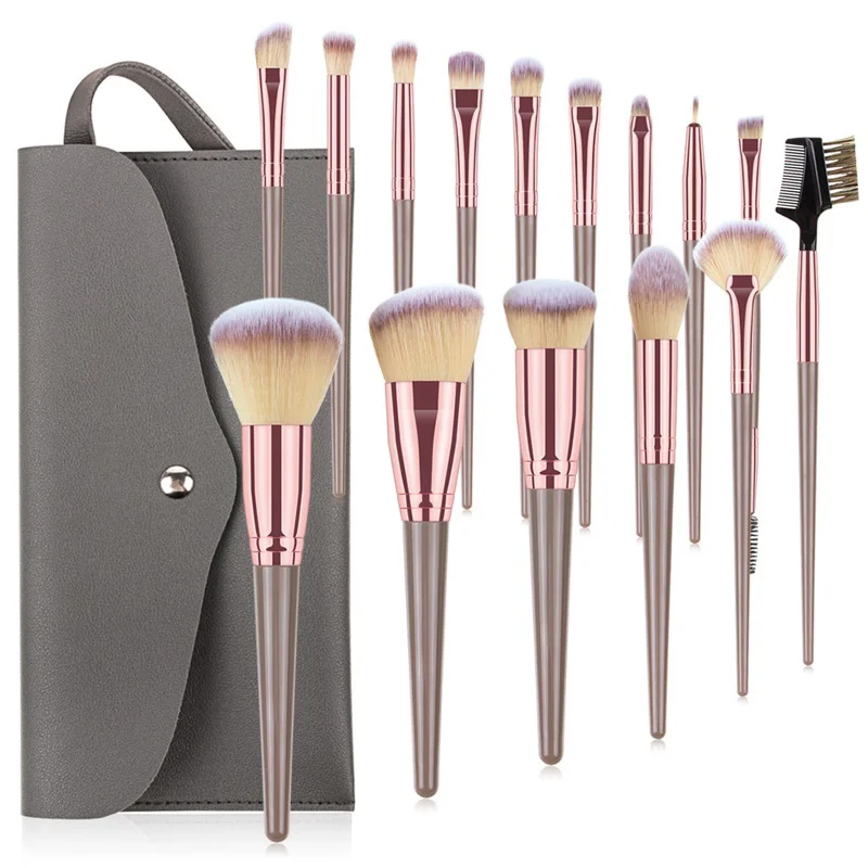 15/16-teiliges Make-up-Pinsel-Set – weiche Borsten für Rouge/Puder/Lidschatten |   Tragbar und anfängerfreundlich |   Erschwingliches Pro Kit