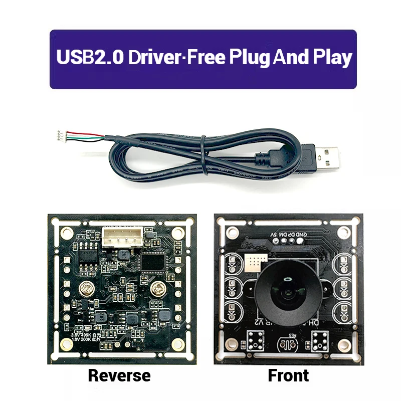 

5 МП HD CMOS IMX335 90 ° Модуль камеры без искажений UVC/Android/Linux Plug-And-Play для проверки промышленного зрения