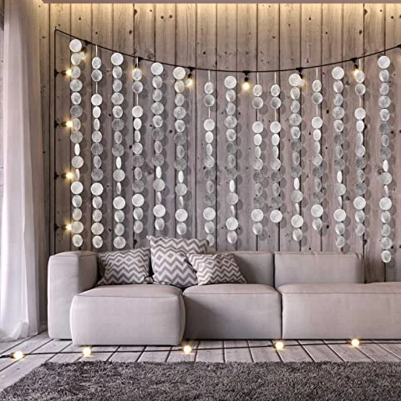 120 шт. круглых естественные ракушки Capiz Sea Shells 2-дюймовые ореховые патроны для ремесла с 2 отверстиями