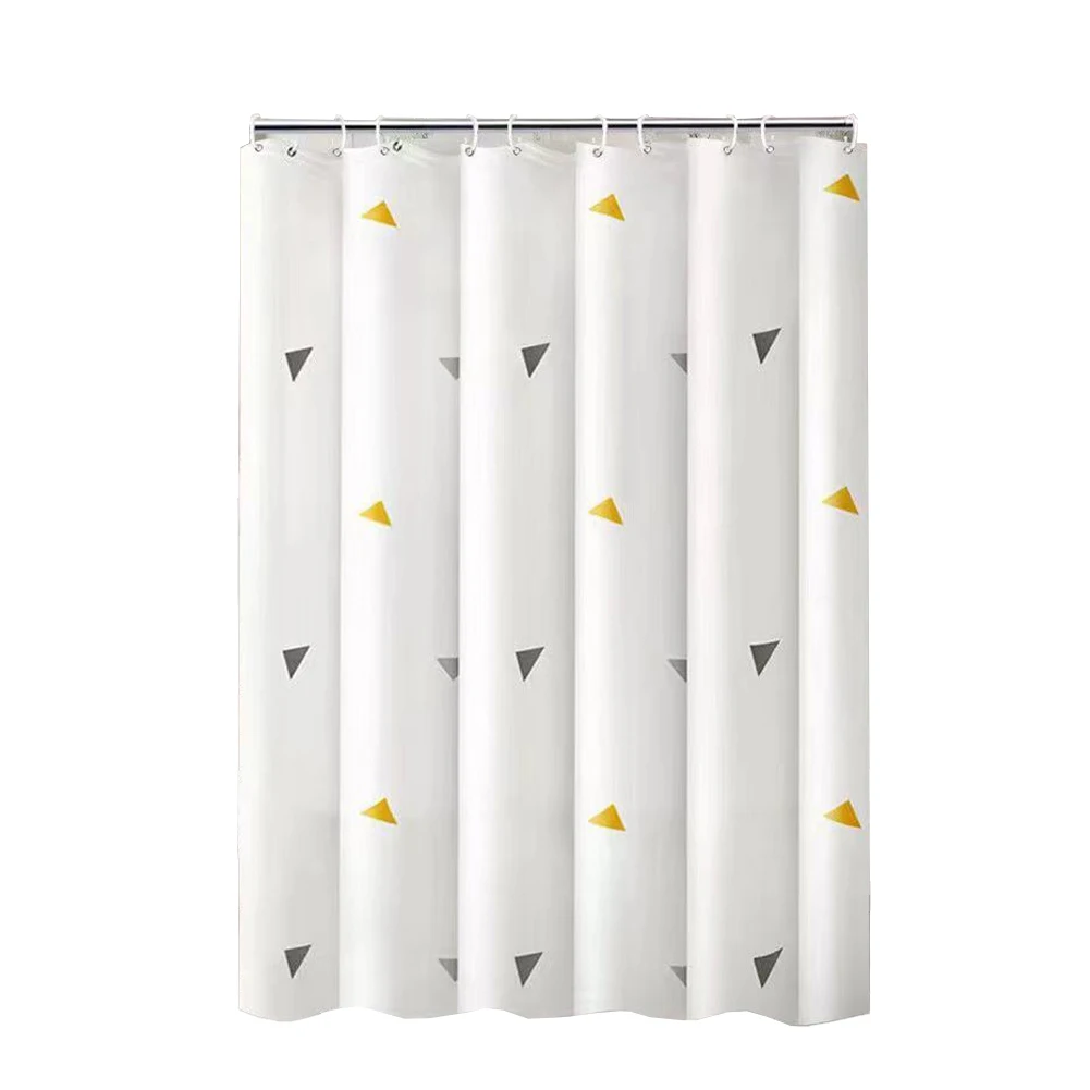 1pc Shower Curtain With Hook Moisture-resistant Waterproof Shower Curtain Home Improvement Bathroom Shower Curtain Accessories