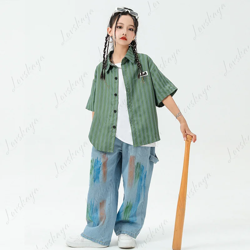 ชุดลำลองสำหรับเด็กผู้ชายเต้นสตรีทแดนซ์ - สไตล์ฮิปฮอปสุดเท่ ชุดการแสดงเต้นแจ๊สสำหรับเด็กผู้หญิง