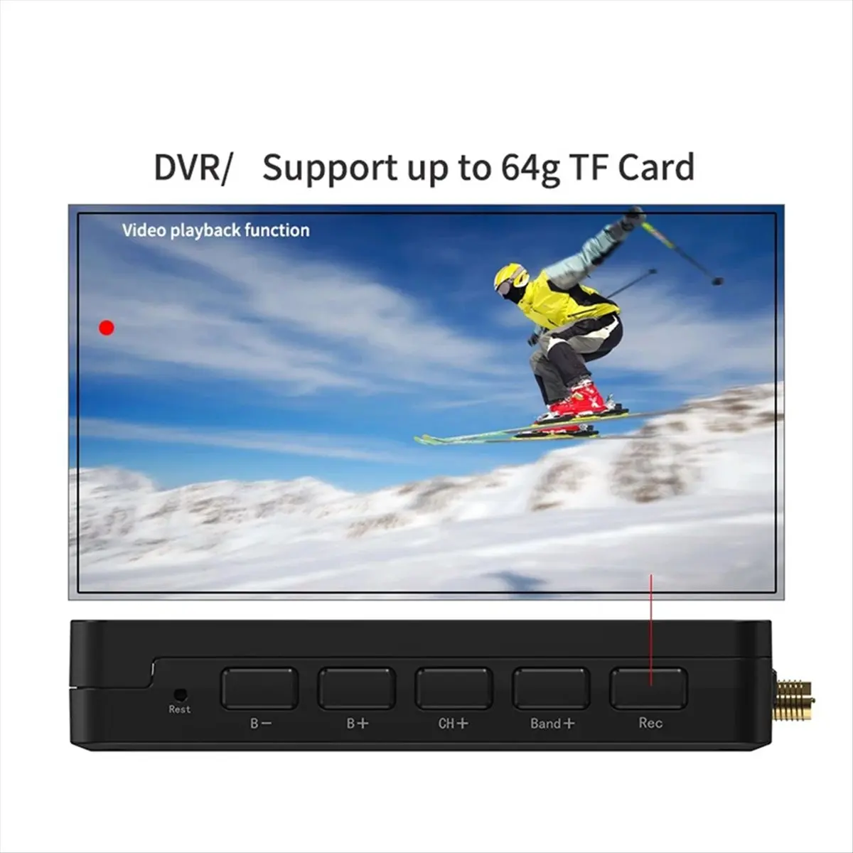 HAPPYDAY~ 5 Inch Drone Display DVR IPS 800x480 5.8G 40CH Diversity Receiver 1000Lux FPV HD Display for RC Drone Radio Controller