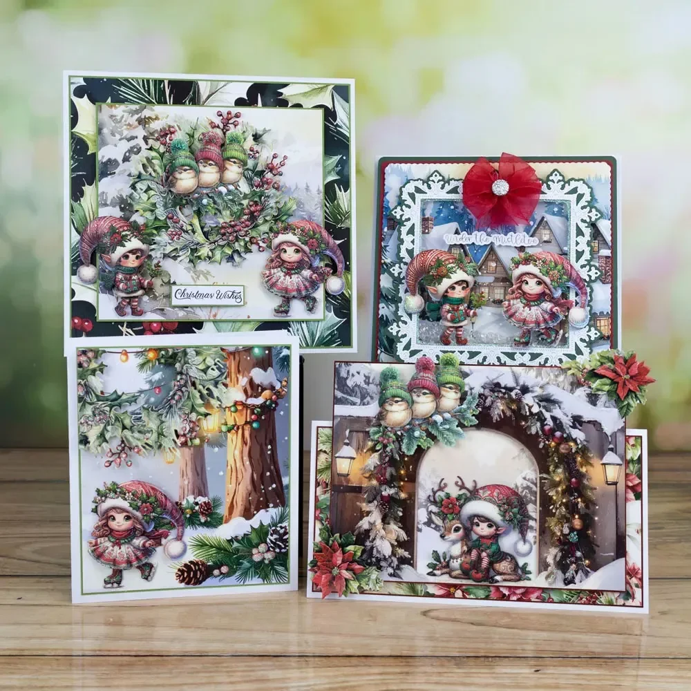 Christmas Twinkle Sparkle Sprinkle Giggles Noel Neste Branches Berries Metal Cutting Die Stamp Stencil Photo Album Paper DIY