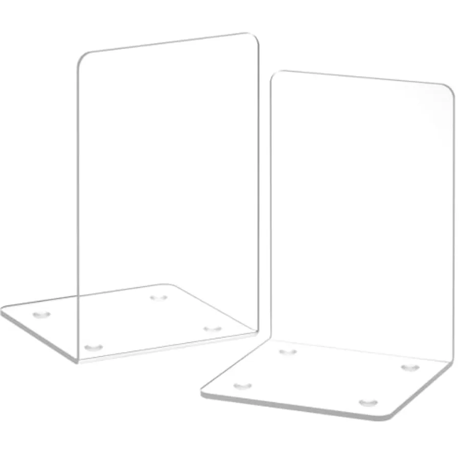 

Acrylic Bookends 2 Pieces, Book Ends for Shelves, for Shelves Decor Book Ends for Desktop Organizer, Book Stopper for Home Offi