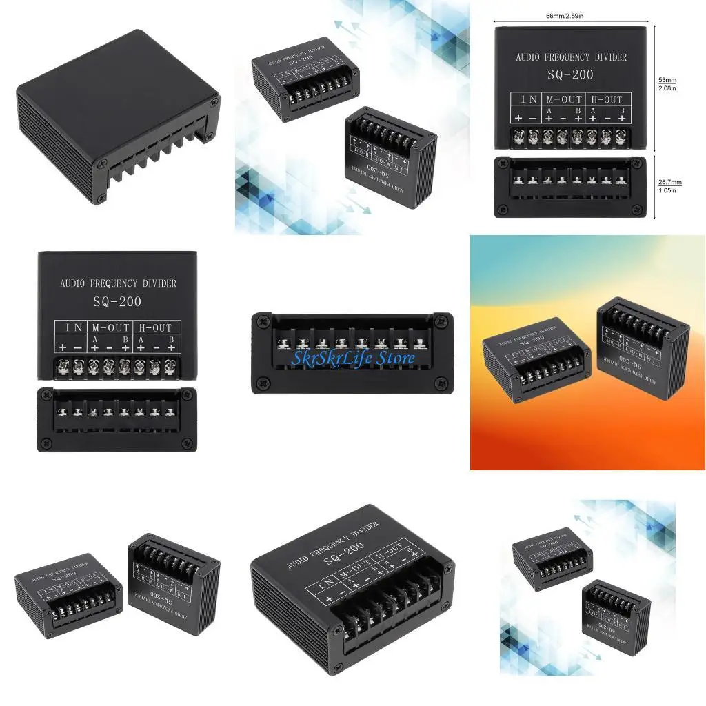 e65e-ミッドレンジ-スピーカー-クロスオーバー-sq200-カー-オーディオ周波数分周器簡単なインストール