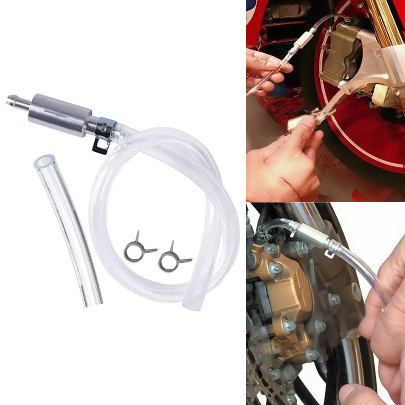 Aluminum and PVC One Way Valve Sucker Pipe for Brake Bleeding Tool Kit for Car Motorcycle and Hydraulic Systems