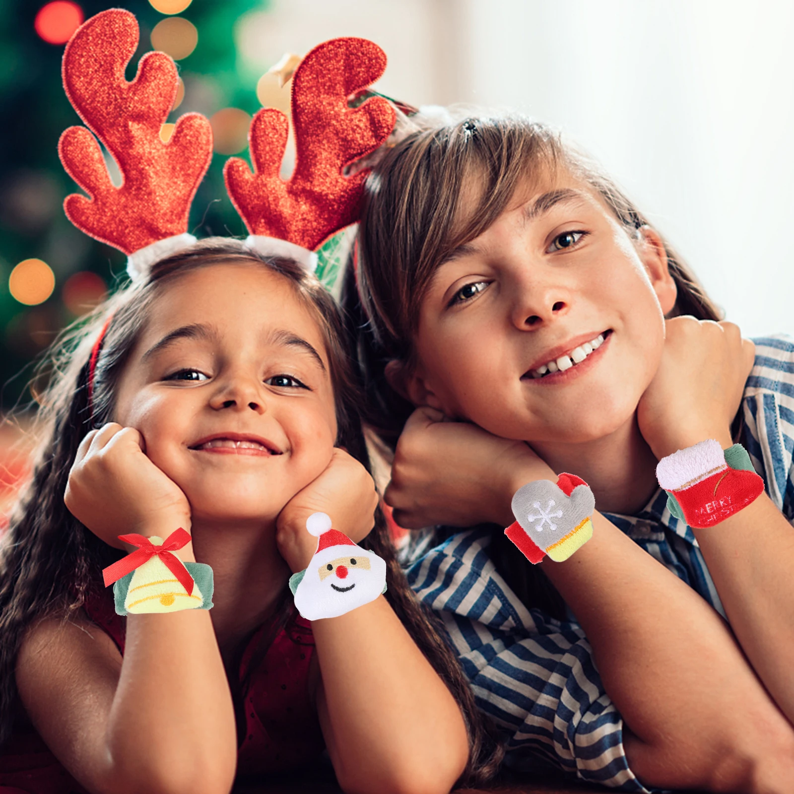 

8 Pcs Kids Slap Bracelets Pop Circle Disco Party Halloween for Bulk Child Lovely