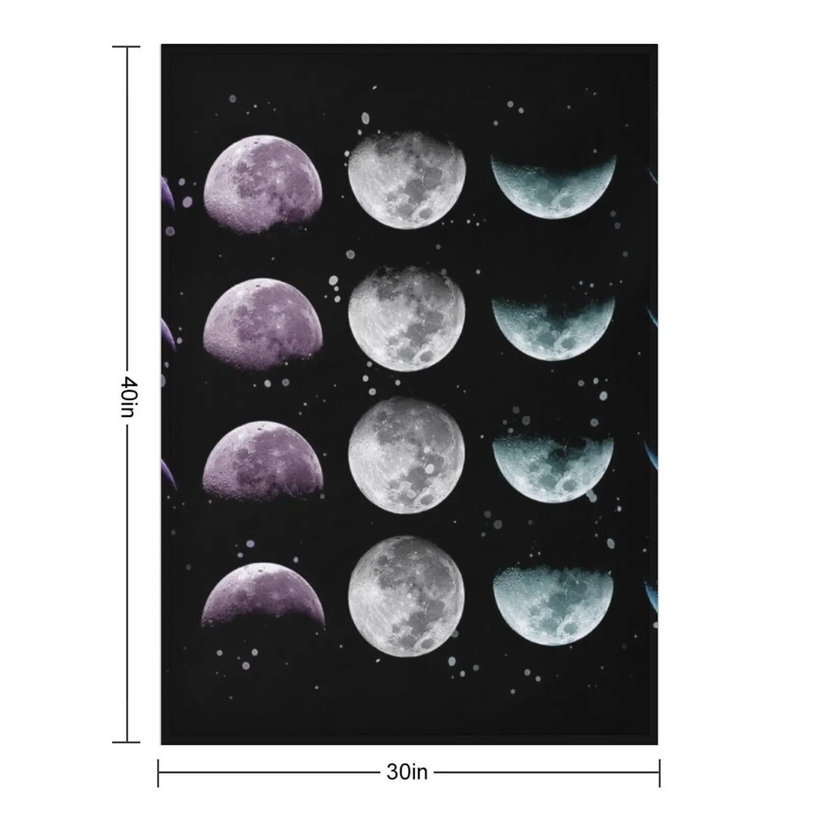 Moon Phase Throw Blanket Retros Sofas Loose Extra Large Throw for babies Giant Sofa Blankets