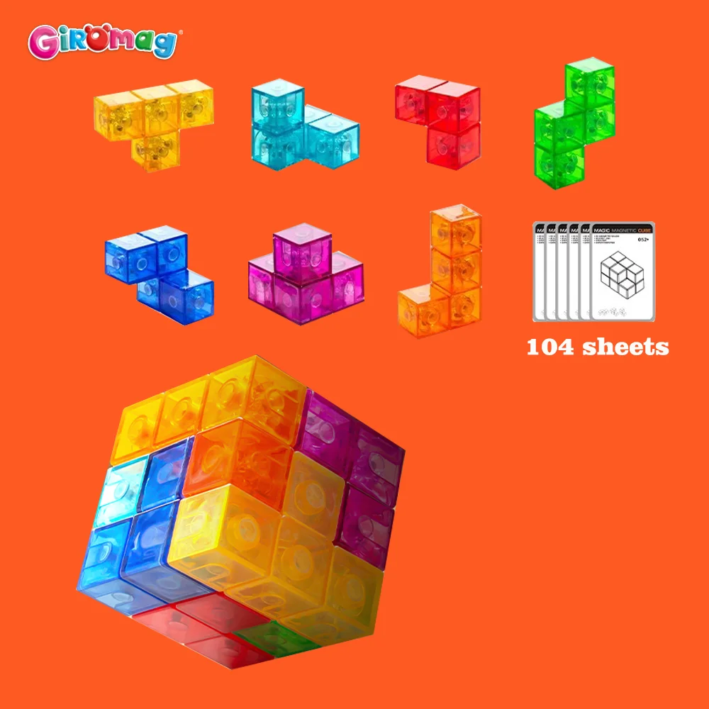 GIROMAG Magnetic Building Blocks Set STEM Educational Construction Toys for Kids Aged 3-12 Creative Learning Gift