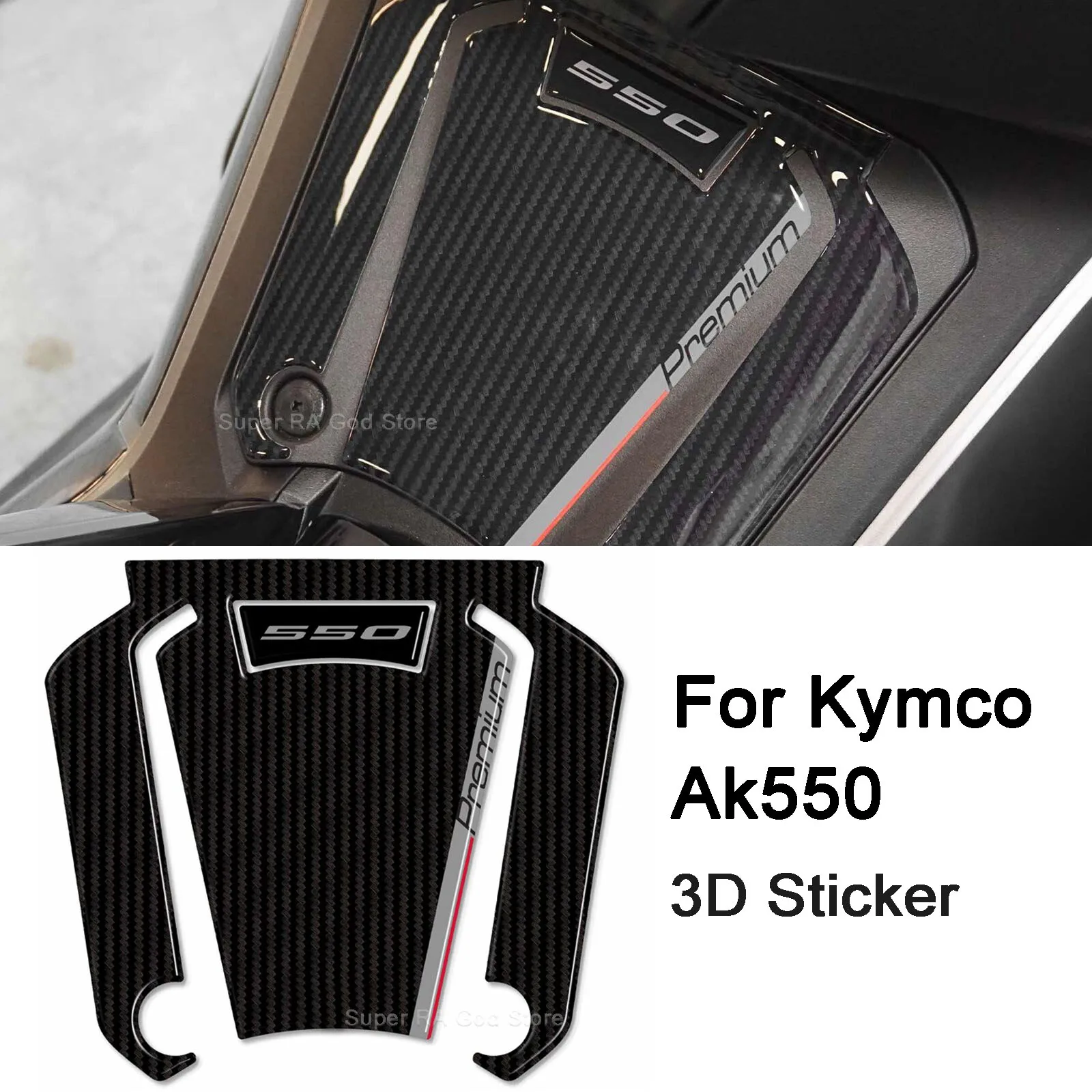 Sticker Gel 3D Protection Foot Board Scooter per Kymco Ak550 2023