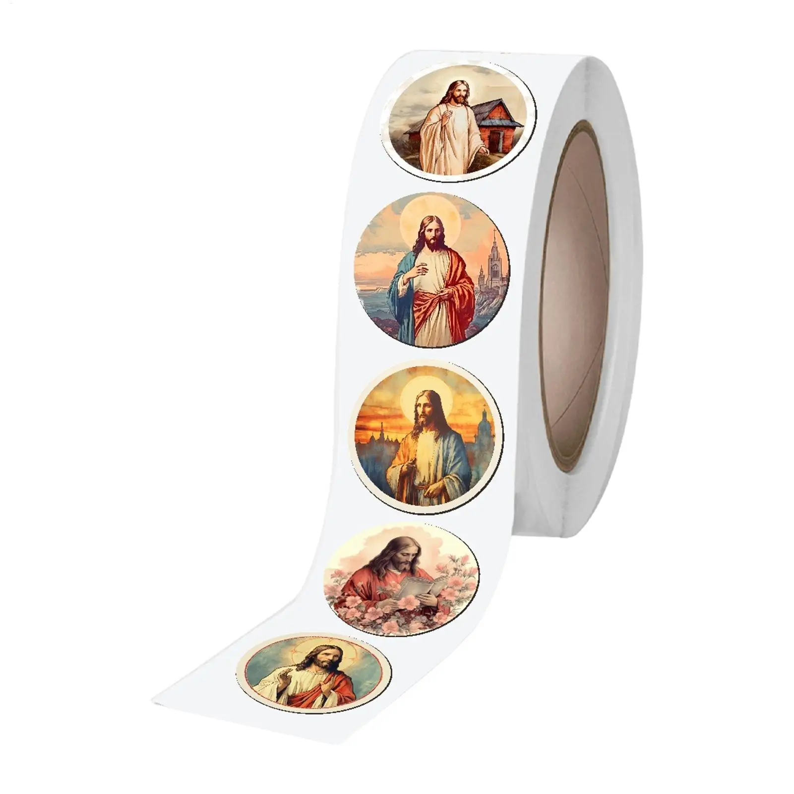 Christian Stickers Fade-Resistant Party Favor Jesus Christian Roll Sticker for Wall Laptop Computer Phone Skateboard Luggage