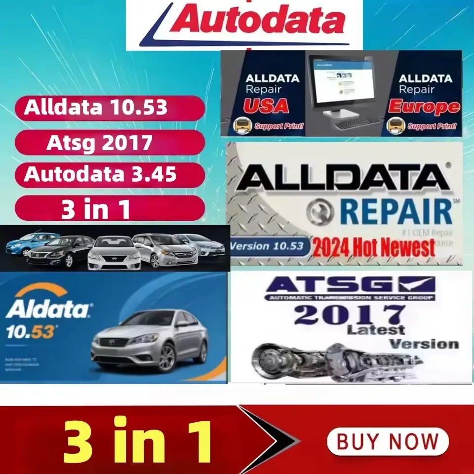 Newest AllData 10.53 Link Auto Data 3.45 ATSG Software Auto Repair AllData Software All Data Car Software with Wiring Diagram