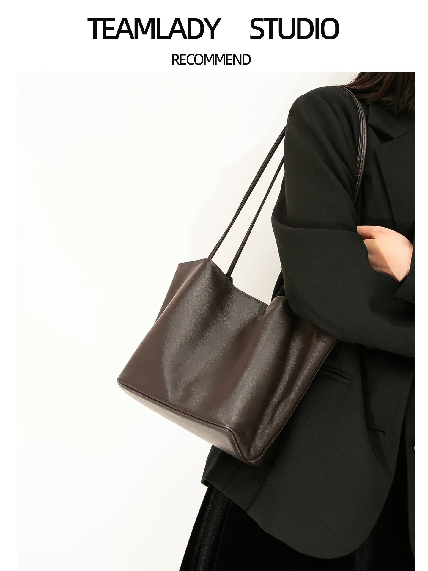 

Soft Tote Bag Women's Underarm Bag Simple Retro Top Layer eepskin New 2025 High-End Sensation American Vintage Sle Handbag