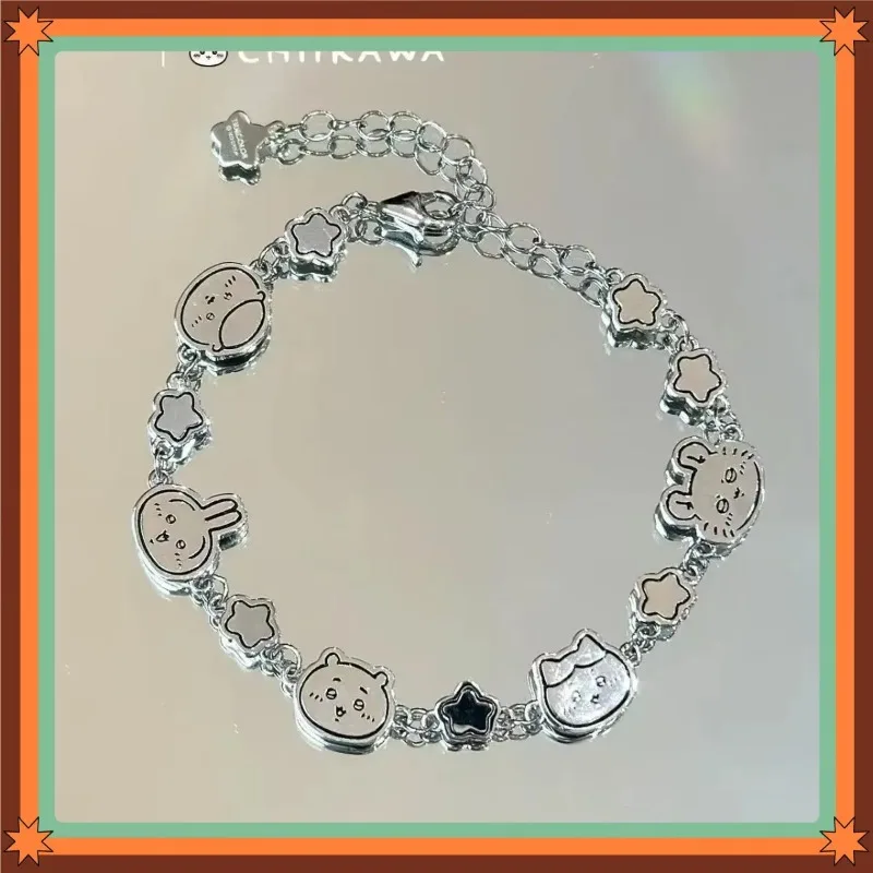 Chiikawa Beaded Bracelet Usagi Hachiware Cartoon Wrist Jewelry Cute Matching Gift for Student Girls Besties view 6