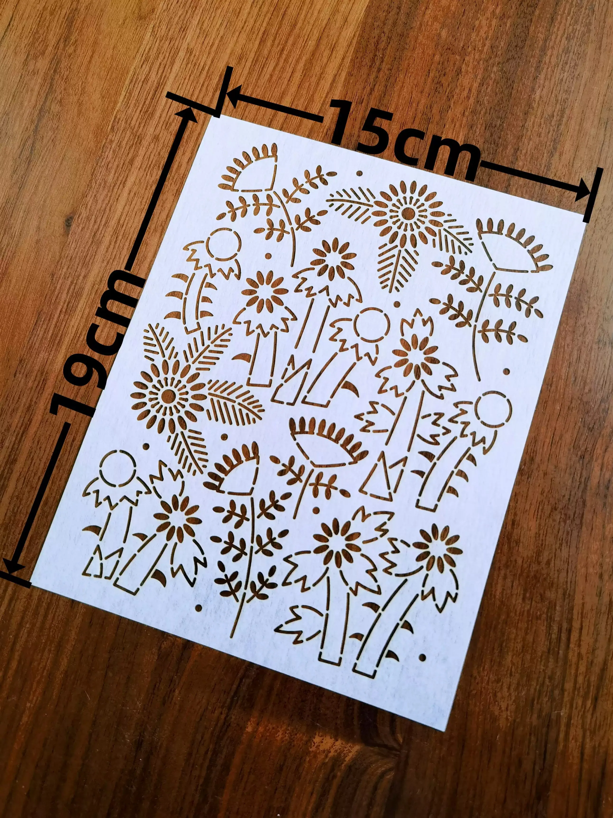 Reusable PET formwork for Embroidery,coaster,Fabric Drawing tool Flowers plants tracing Quilting Templates Sashiko Stencils