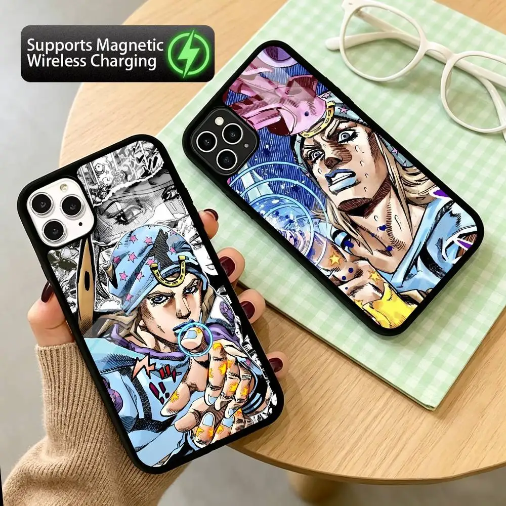 

SBR JOJO7 J-Johnny J-Joestar Phone Case For iPhone17,16,15,14,13,12,11 Plus,Pro Allows magnetic wireless charging