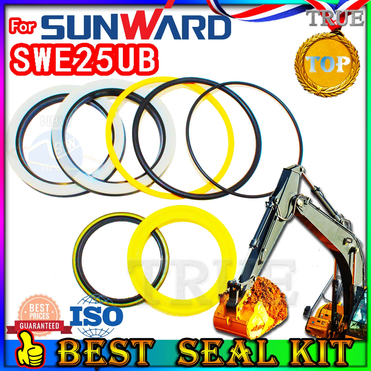 

For Sunward SWE25UB Oil Seal Repair Kit Boom Arm Bucket Excavator Hydraulic Cylinder Pilot Regulator Injector Foot PPC Loader