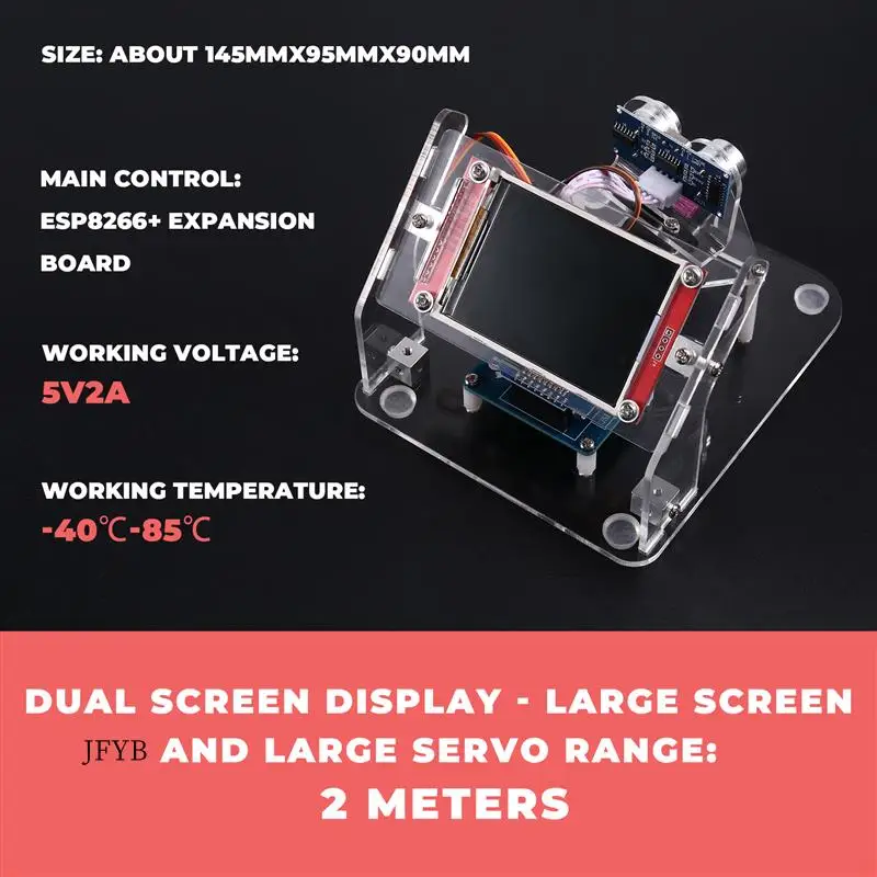

JY-Ultrasonic Radar Scanning Detector RC Mood Ornament Decoration For 1/14 Tamiya RC Truck For 1/10 RC Crawler Car