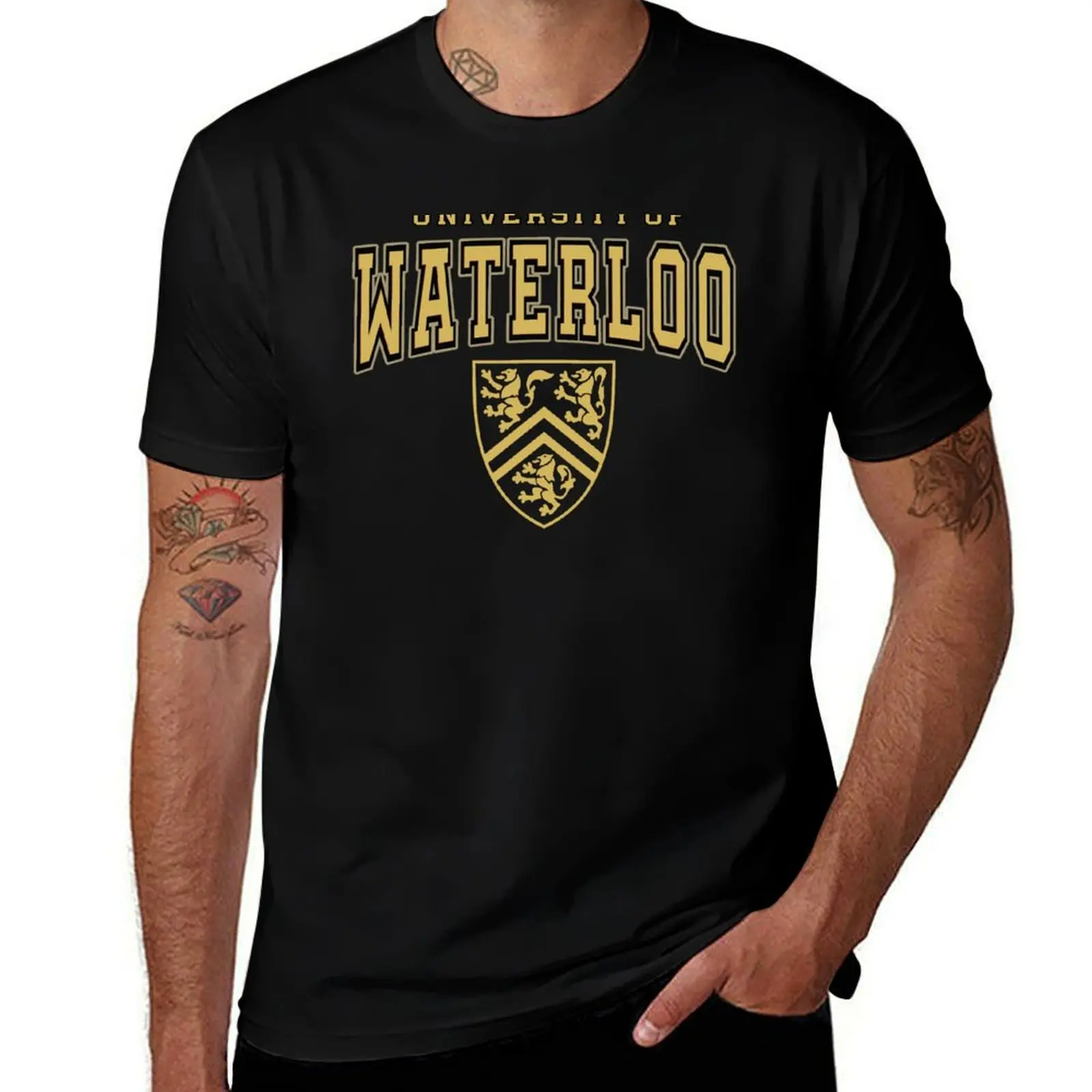 

University Of Waterloo T-Shirt man t shirt heavy cotton t shirts for man cotton T-Shirt