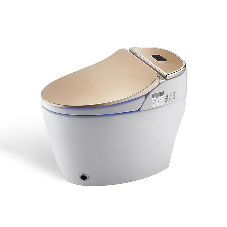 Australian P-Trap Smart Toilet, Watermark Certified Intelligent WC, Rear Flush Ceramic Water Closet for Standard Bathroom