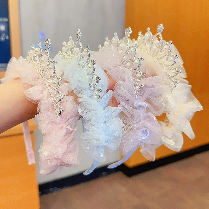 

Детский головной убор принцессы с супер бессмертной короной, обруч для волос, повязка на голову с фотографией на день рождения для девочек, стильная заколка для волос для малышей