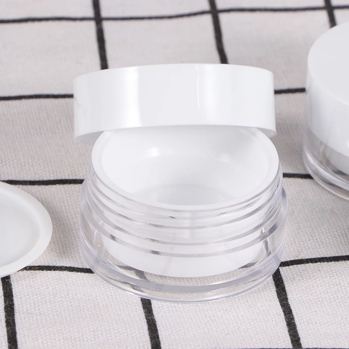

4Pcs Makeup Cream Jar Container Face Holder Empty Lotion Case Packing Box Makeup Jar Daily Use Storage Solution