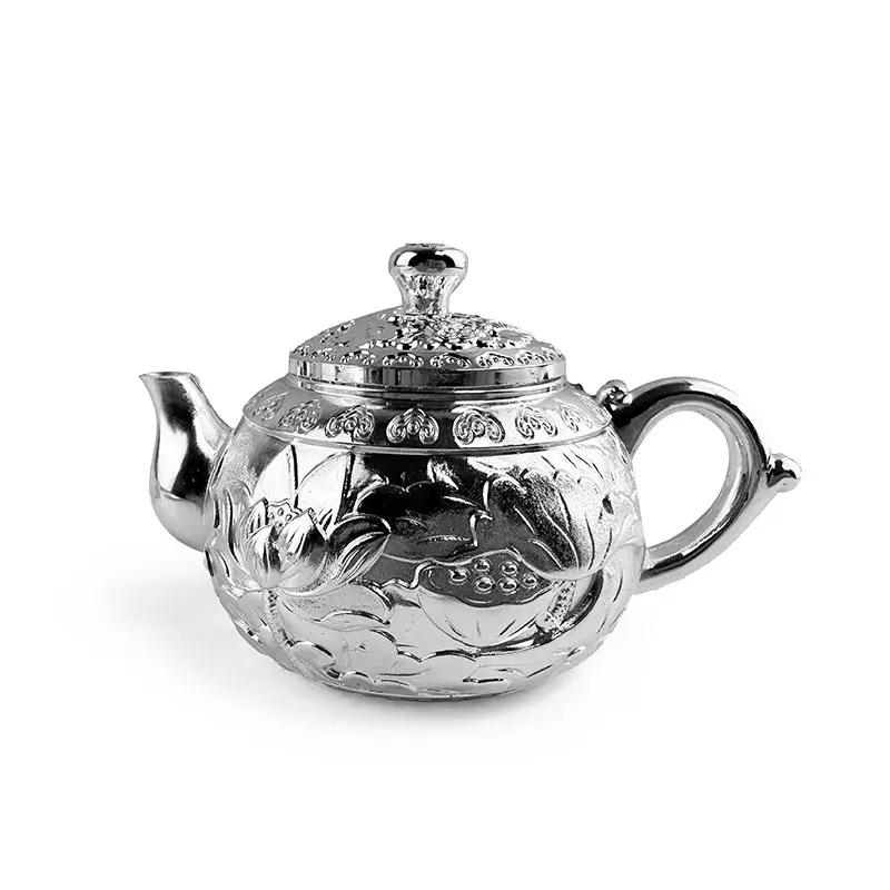 

Sterling silver tea set high-grade light luxury kung fu tea cup teapot tea infuser office meeting cover bowl tea set