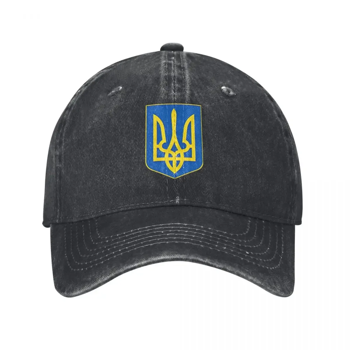 Coat Of Arms Washed Baseball Cap Ukrainian Flag Casual Trucker Hat Summer Female Male Kpop Rock Designer Snapback Cap