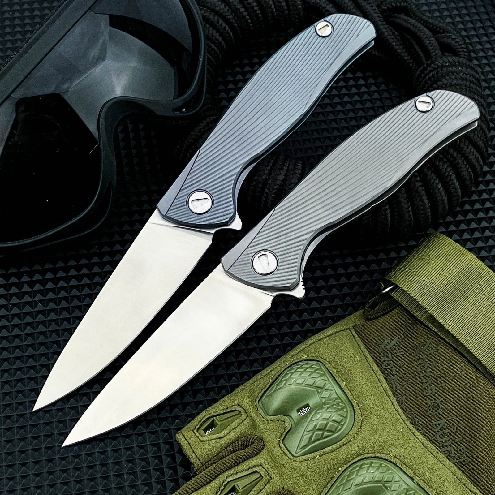 

Многофункциональный складной нож из стали D2 - рукоять из титанового сплава, для активного отдыха, кемпинга, охоты, выживания, туризма, EDC-ножи