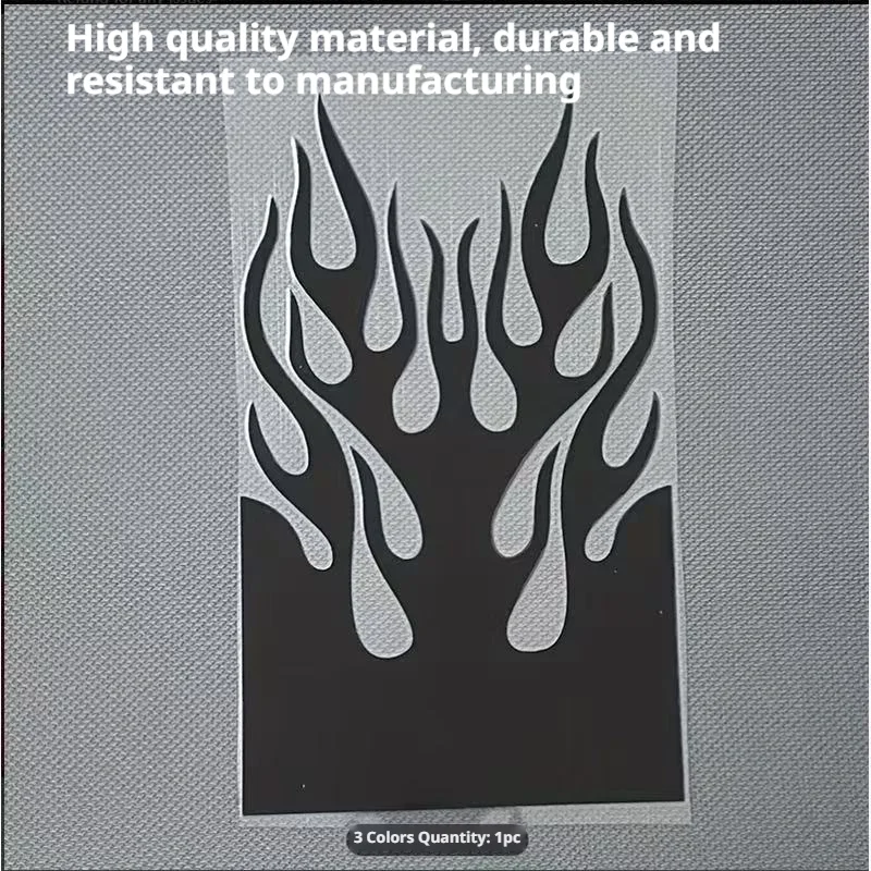 SEAMETAL Motorcycle Head Fender Sticker Flame Decorative Stickers Universal Electric Cycle Fender Self-adhesive Vinyl Decal