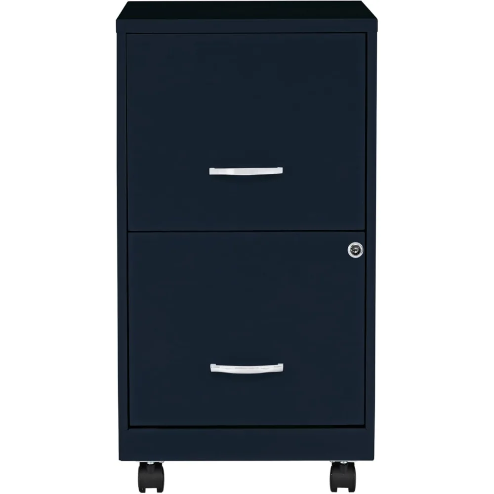 خزانة ملفات متنقلة حديثة باللون الأزرق الداكن للاستخدام في المكاتب المنزلية مع وظيفة SOHO