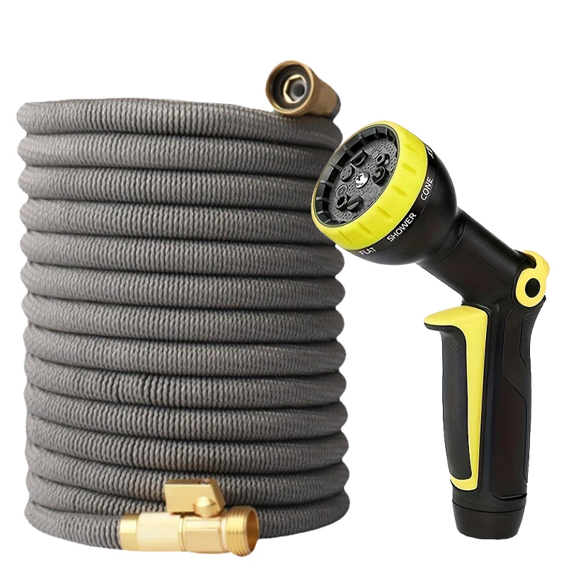 

High Quality Expandable High-Pressure Hose, Adjustable Cleaning Water Gun, US 3/4 Connector, Garden Irrigation Water Pipe