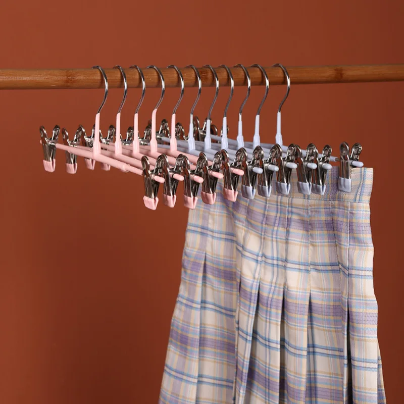 Stainless Steel Multifunctional Household Hanger, Space Saving Clip, Traceless Pants Rack, Non-Slip, Thickened TelescopicHanger