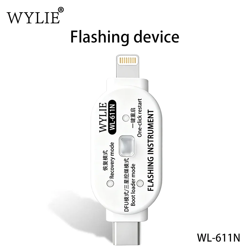 WYLIE WL-611N Flashing Device Type-C Lightning Dual Port DFU Tool One-click to Enter DFU Mode Flexible Switching No Need to Plug