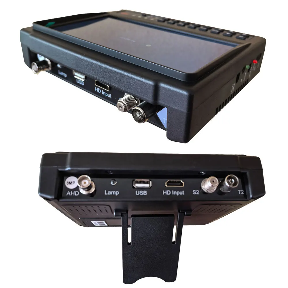 KPT-701S/T+ جهاز كشف الأقمار الصناعية المحمول IPS مقاس 7 بوصات (S2+T2+C) وشاشة HD وCCTV (مع إدخال TV + HD + AHD + AV)