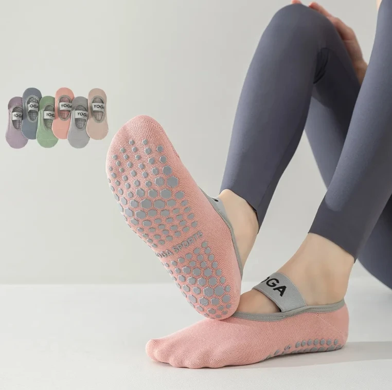 

Wholesale Factory Direct Sport Grip 5 Toe Socks Yoga Professional Women Custom Logo Cotton Anti Slip Pilates Autumn Eco-Friendly