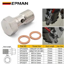EPMAN Performance Banjo Bolt Single Stainless Steel 7/16