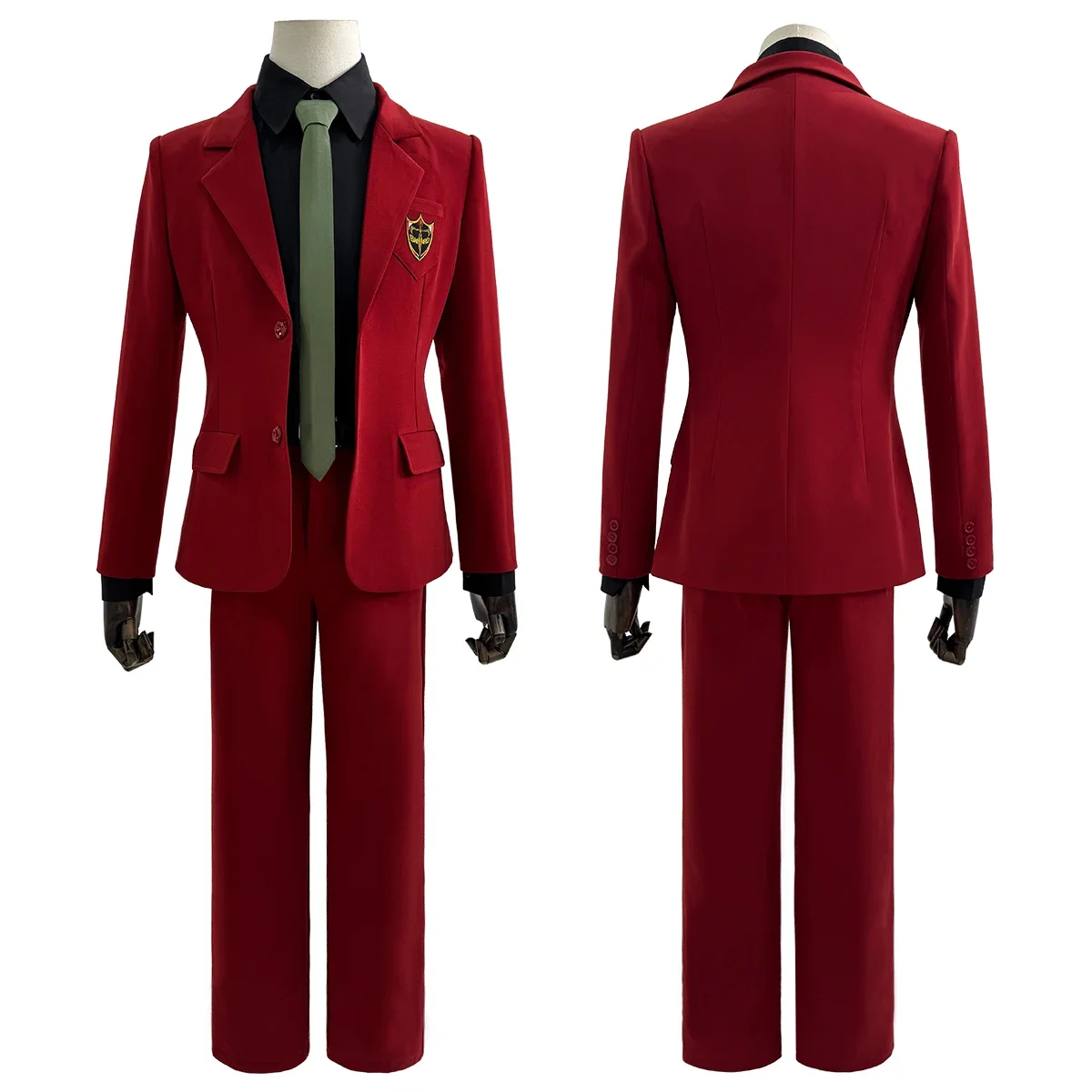 

Cosplay Blue Lock Anime Kaiser Cosplay Costume Red Suit Pants Tie Black Shirt Daily Wear Cos Convention Gift