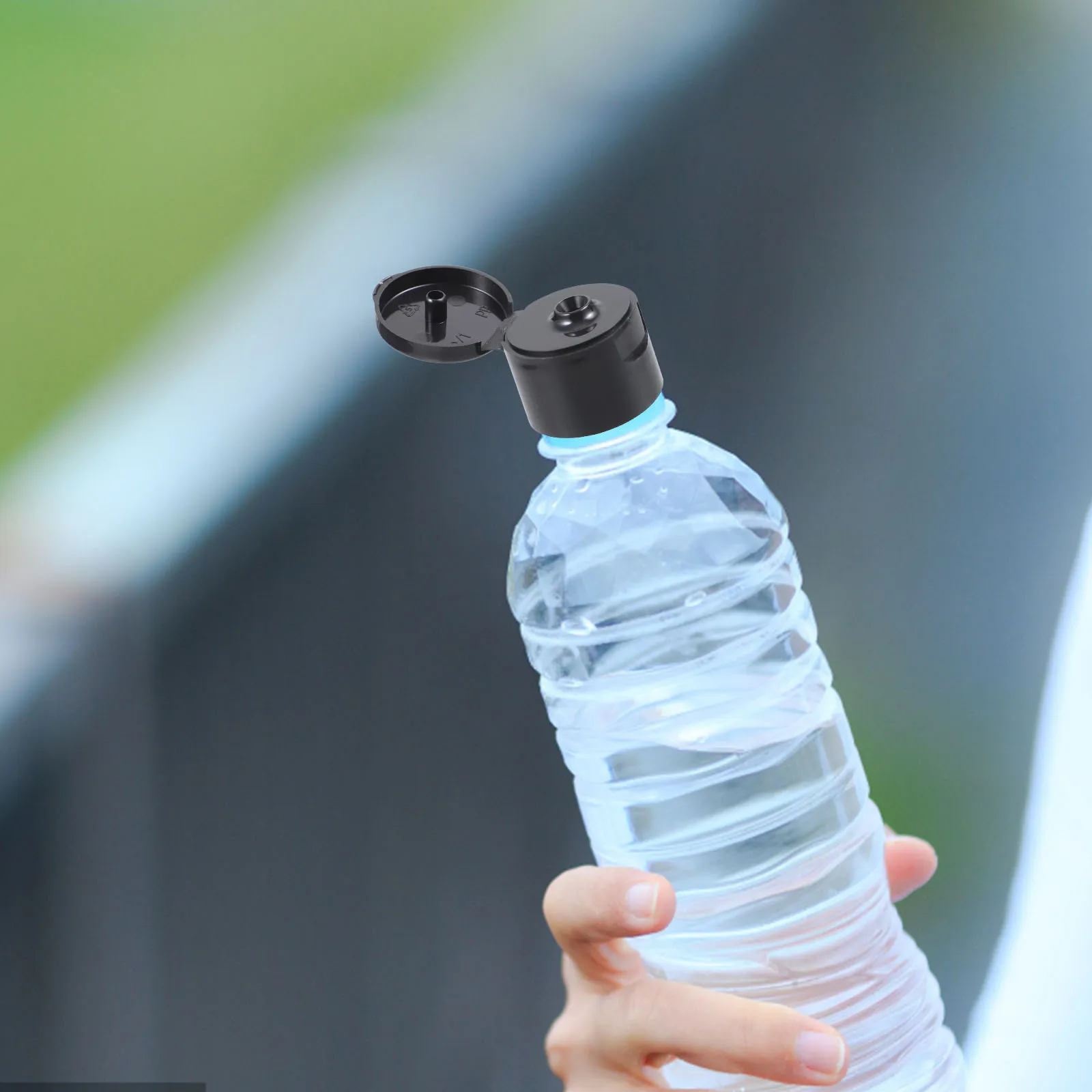 

50Pcs Sports Bottle Caps Leakproof Durable Plastic Pull-Type Mineral Water Bottle Replacement Tops Sealing Lids