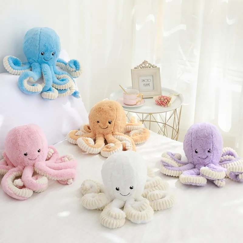 Lovely Simulation Octopus Pendant Plush Stuffed Toy para crianças, animais macios, acessórios para casa, travesseiro bonito, presentes de aniversário