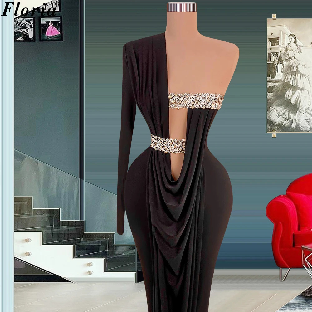 2023 Newest Sexy Celebrity Dresses For Women One Shoulder Mermaid Evening Dresses Special Occasion Gowns Vestidos De Mujer