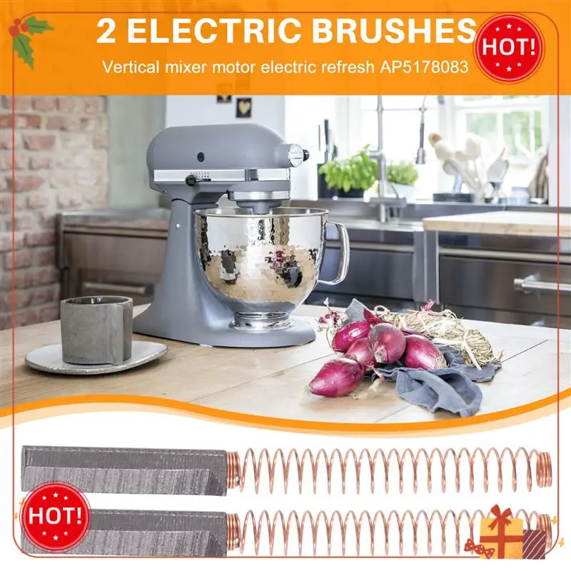 ABLE-W10380496 Щетка двигателя миксера на подставке для Whirlpool и кухонных принадлежностей Щетка двигателя миксера Новый AP5178083, PS3495098-2 Pack