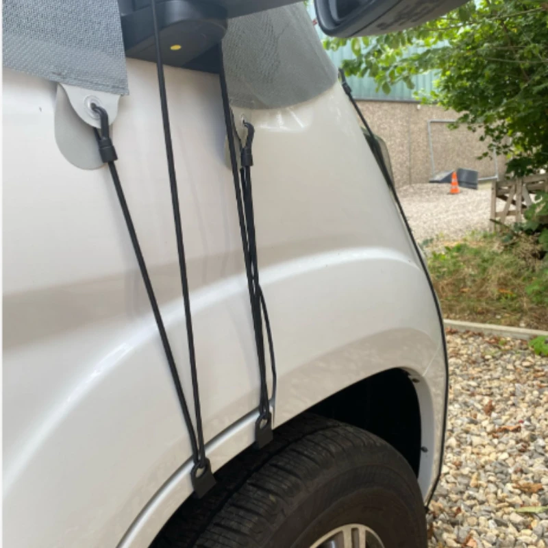 

4Pcs Universal RV Windshield Cover Clips, Fender Mount Brackets, Durable Plastic Fasteners for Camper Trailer Caravan