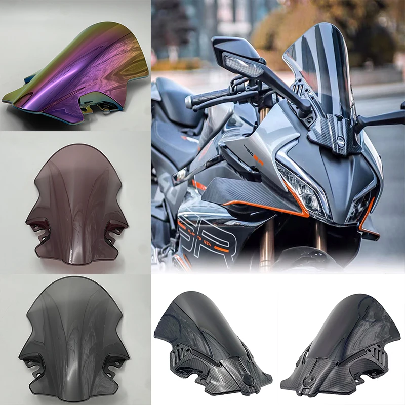 Motorcycle Double Bubble Windshield Racing WindScreen Screen For 2022 2023 2024 2025 CFMOTO 450SR CF 450SR 450SS CF450SS CF450SR