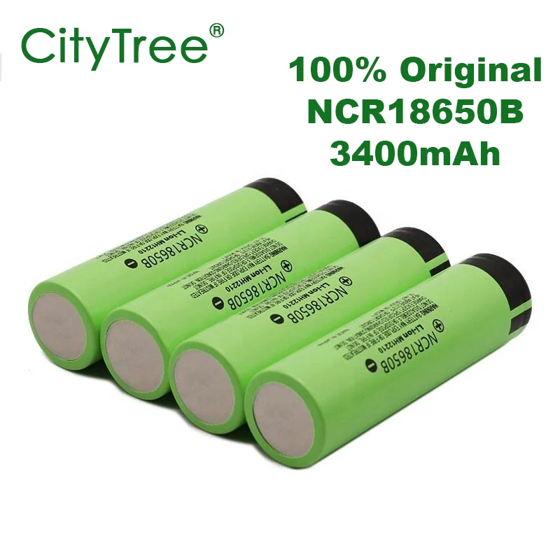 NCR18650B 3400mAh 18650 Battery Li-ion High Power 3C-5C Discharge 3.7v Rechargeable 18650 Battery for LED Flashlight