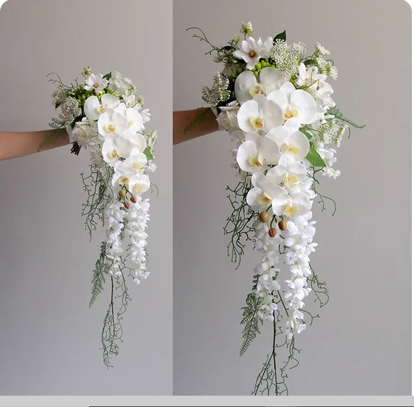 Advanced waterfall artificial flowers holding flowers wedding bridal studio photography props artificial flowers couples get a b