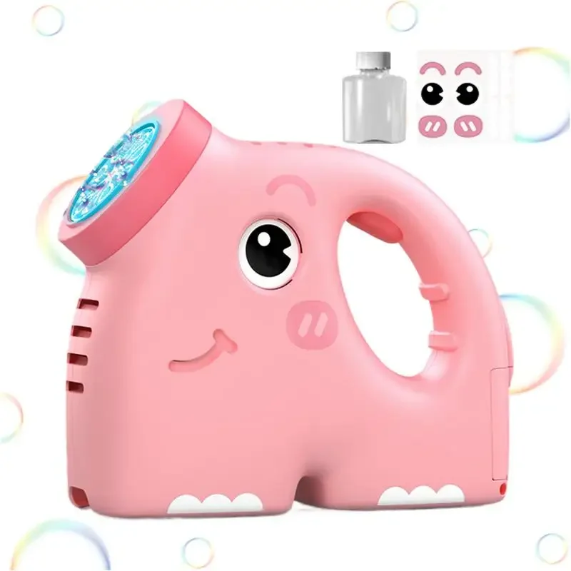 Elephant Bubble Gun Electric Handheld Soap Bubble Blowing Maker Machine Portable Outdoor Toy Party Interactive Game Kid Gift