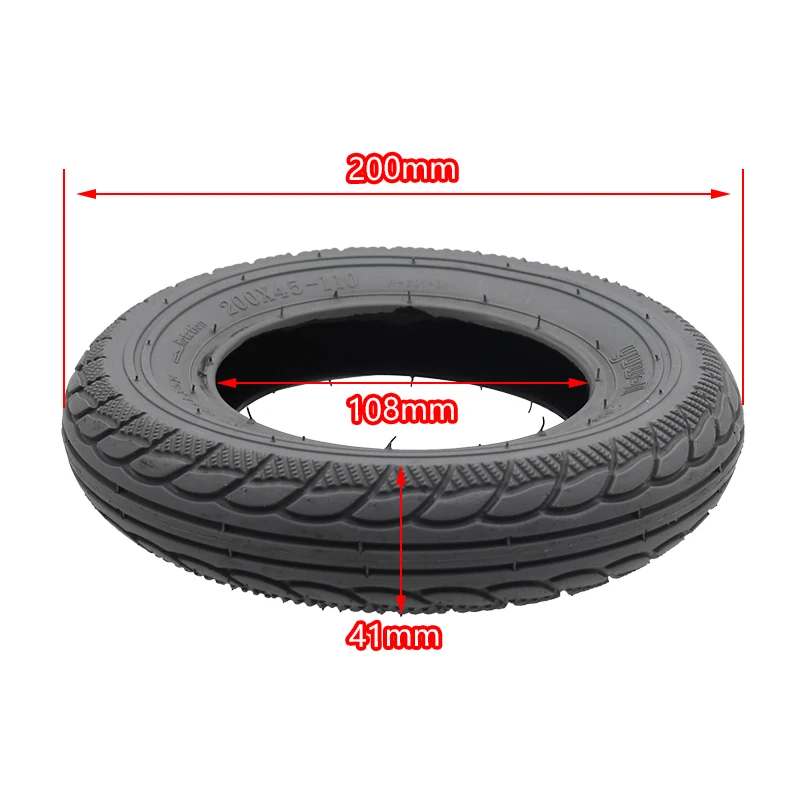 Good Quality 200x45-110 Inner Tube Outer Tire For 8 Inch Etwow Electric Scooter Wheelchair Baby Carriage Trolley 8x1 1/4 Tyre