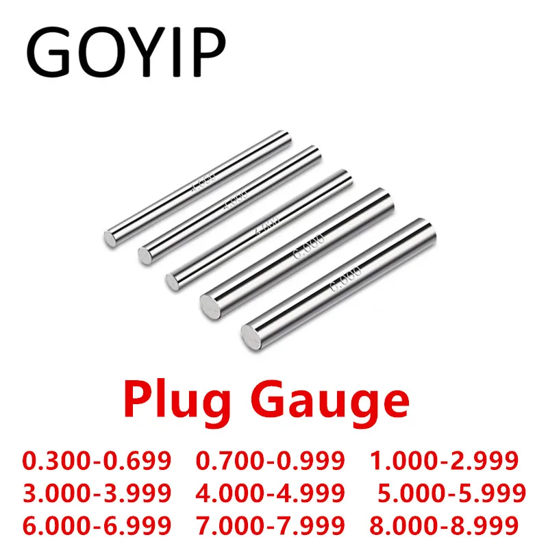 

0.300-0.699 0.700-0.999 4.000-4.999 6.000-6.999 8.000-8.999 Tungsten Steel Smooth Plug Gauge Gage Support Customization